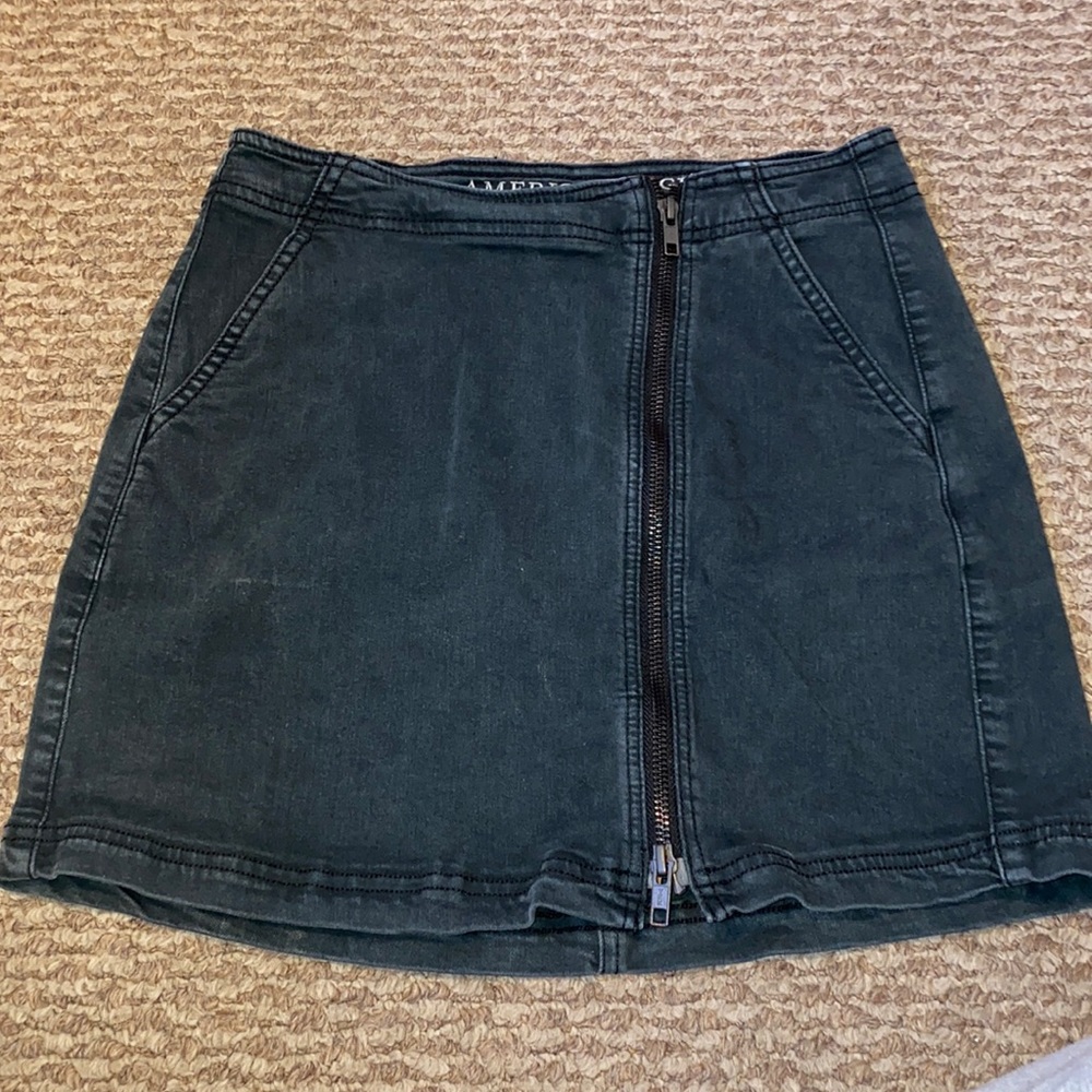 Black Denim Skirt